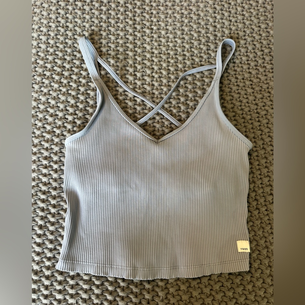 Vuori greyish blue cropped top